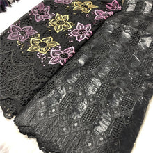Charger l'image dans la galerie, Bazin Riche Brode avec dentelle de coton
