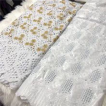 Charger l'image dans la galerie, Bazin Riche Brode avec dentelle de coton