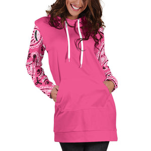 Robe à capuche bandana rose chaud