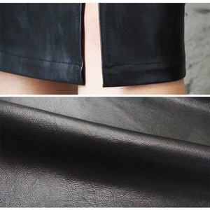 Jupe noir en cuir