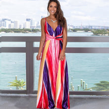 Charger l&#39;image dans la galerie, Robe de plage de vacances Sling Imprimer
