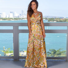 Charger l&#39;image dans la galerie, Robe de plage de vacances Sling Imprimer
