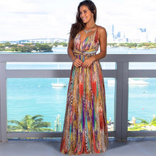 Charger l&#39;image dans la galerie, Robe de plage de vacances Sling Imprimer
