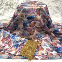 Charger l&#39;image dans la galerie, Tissu bazin de haute qualité avec gland pour mariage 5 2 yards/lot
