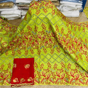 Bazin riche tissu avec écharpe avec perles cordon dentelle tissu guinée brocart tissu pour mariage LX031408