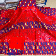 Charger l&#39;image dans la galerie, Bazin riche tissu avec écharpe avec perles cordon dentelle tissu guinée brocart tissu pour mariage LX031408

