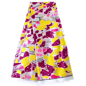 Nouveauté tissu africain satin soie imprime